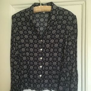 Frank And Oak Blue Blouse Size S